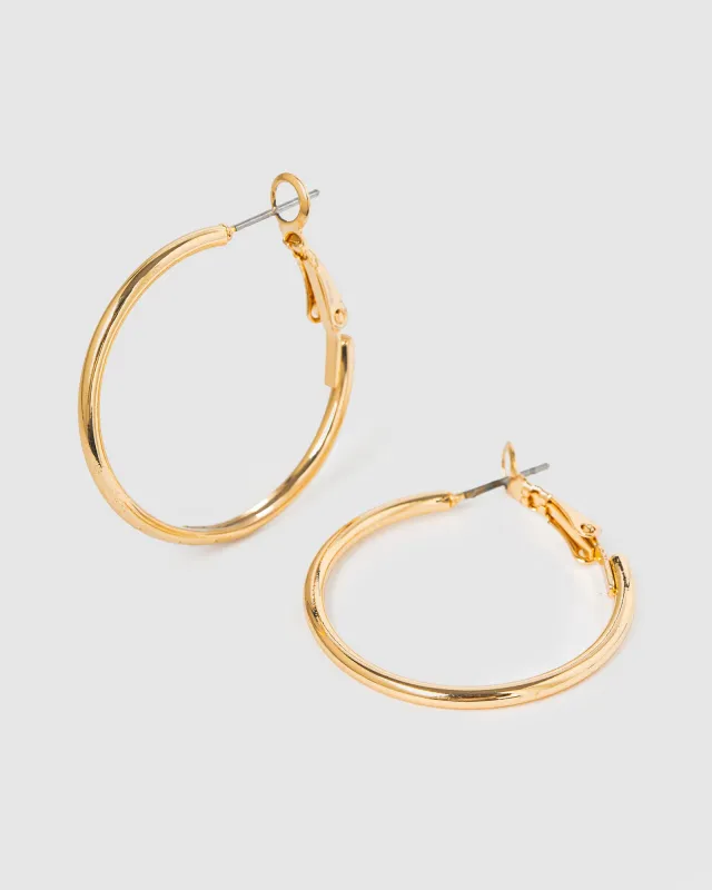Gold Fine Hoop Earrings sold by Collete Hayman