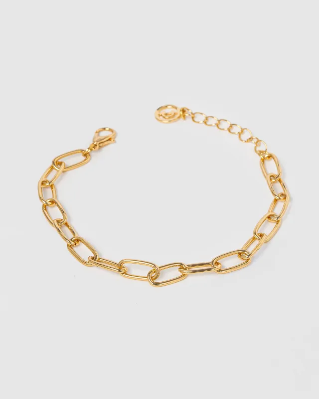 Gold Paperclip Chain Bracelet sold by Collete Hayman