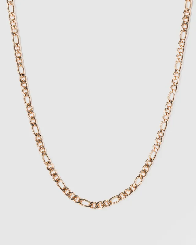 Rose Gold Figaro Chain Necklace sold by Collete Hayman