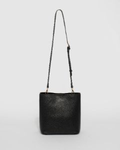 Black Melanie Medium Bucket Bag sold by Collete Hayman