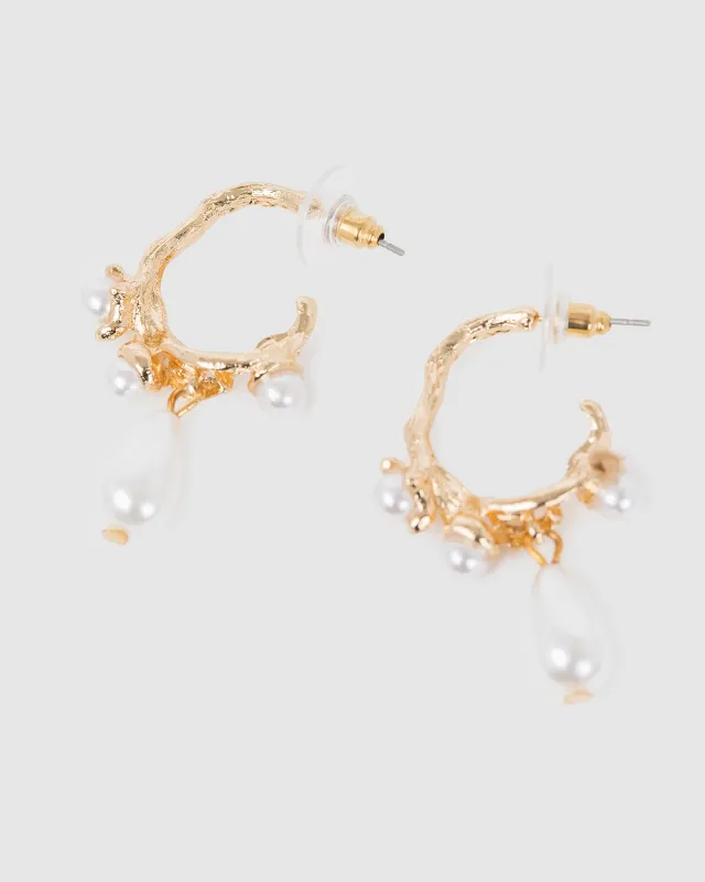 Pearl Hoop Earrings sold by Collete Hayman