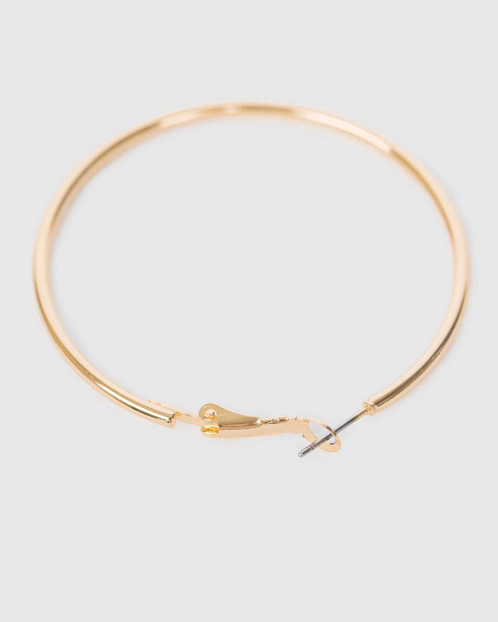Gold Fine Hoop Earrings - 40mm sold by Collete Hayman product image thumbnail 3