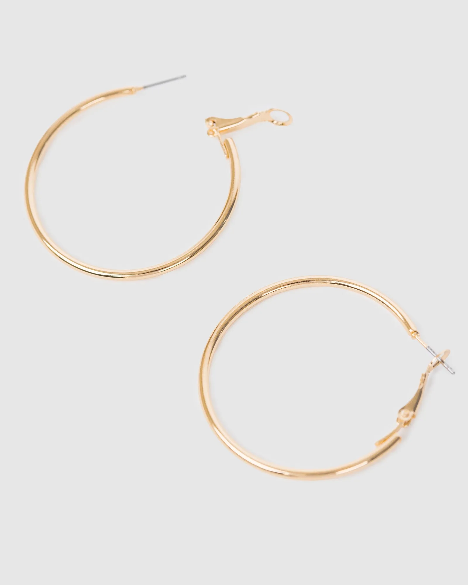 Gold Fine Hoop Earrings - 40mm sold by Collete Hayman product image thumbnail 2