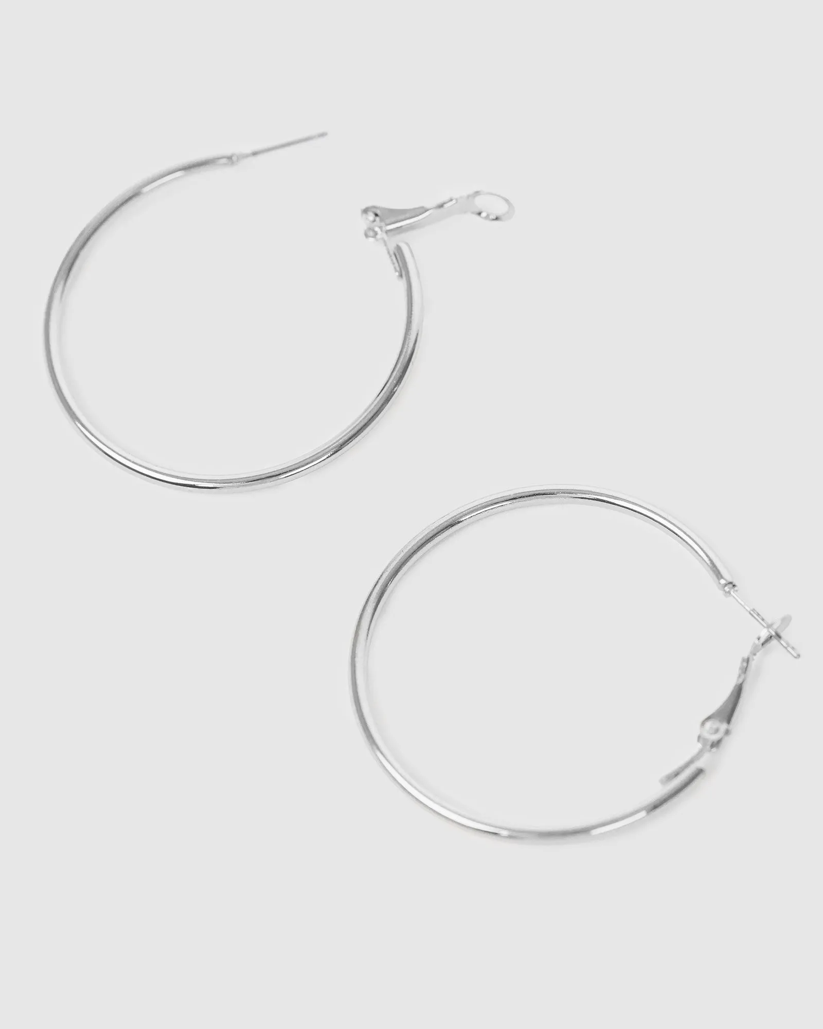 Silver Fine Hoop Earrings - 40mm sold by Collete Hayman product image thumbnail 2