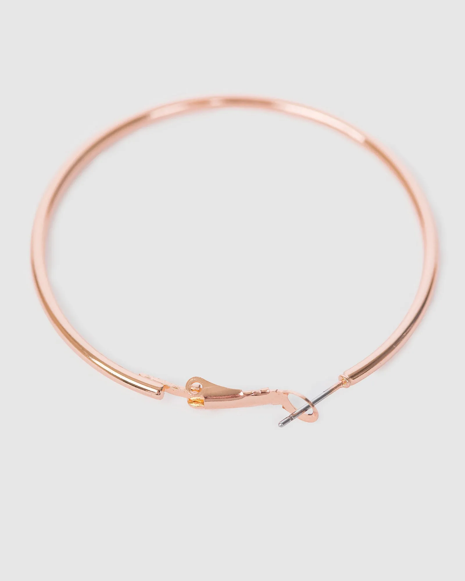 Rose Gold Fine Hoop Earrings - 50mm sold by Collete Hayman product image thumbnail 3