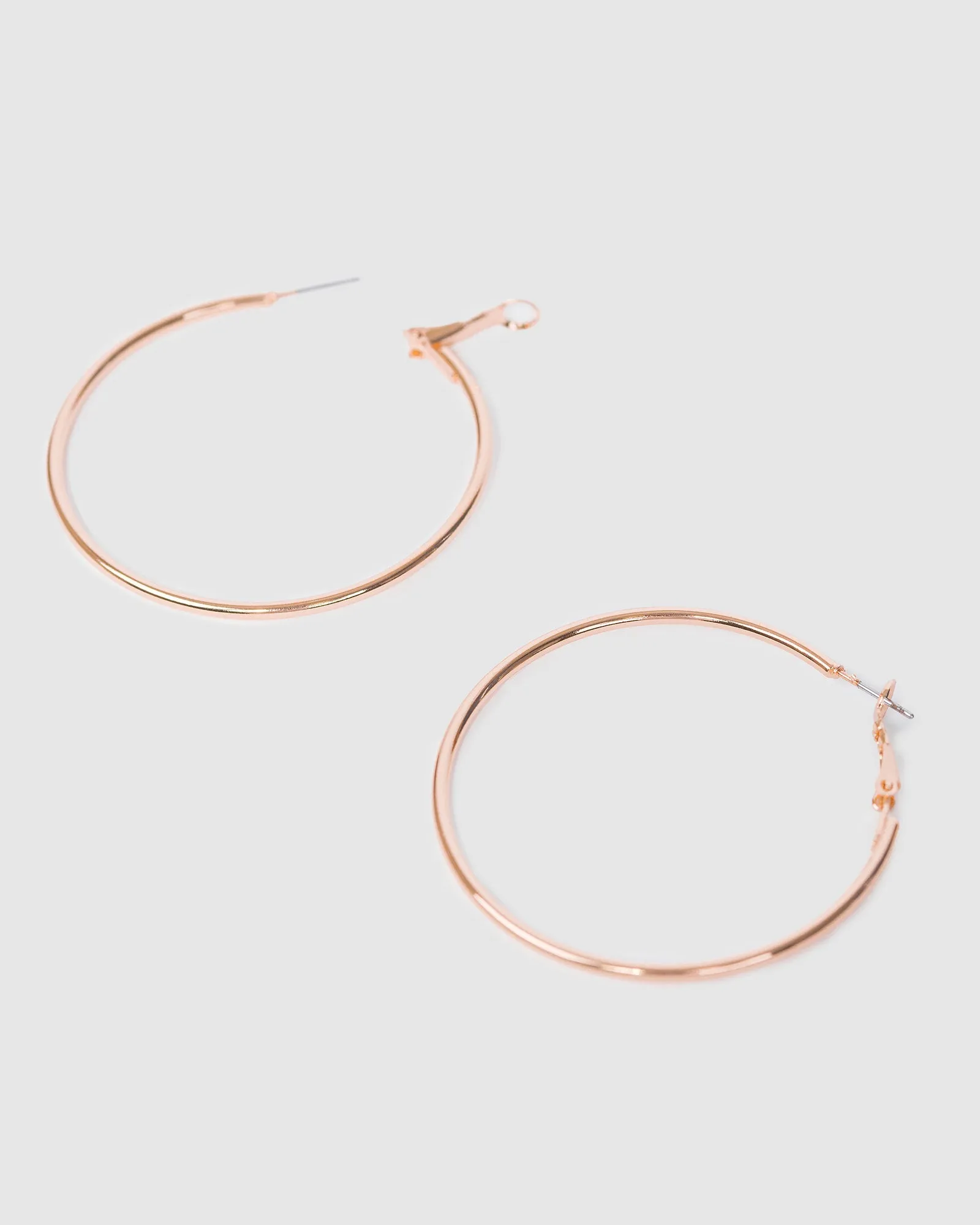 Rose Gold Fine Hoop Earrings - 50mm sold by Collete Hayman product image thumbnail 2
