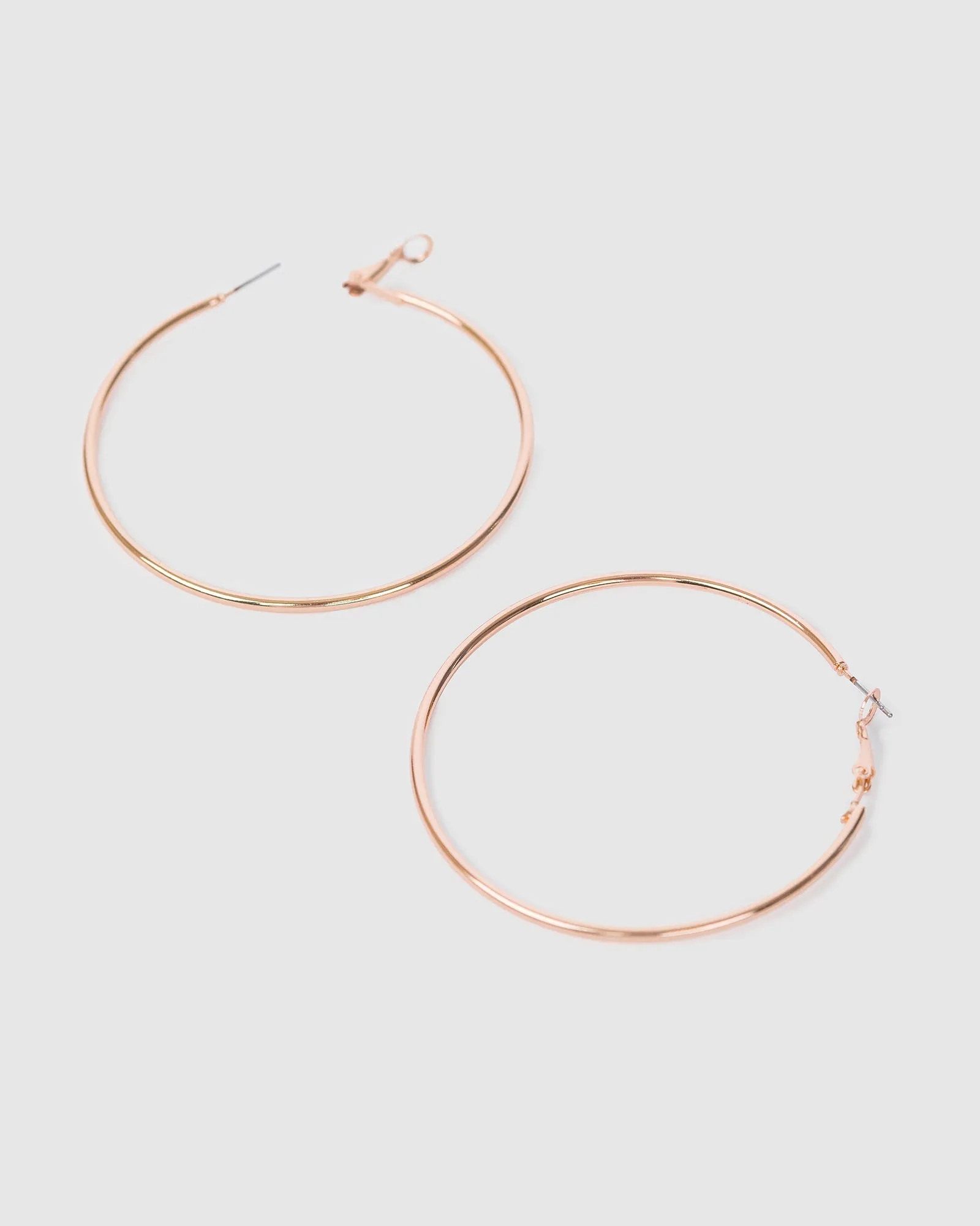 Rose Gold Fine Hoops Earrings - 60mm sold by Collete Hayman product image thumbnail 2