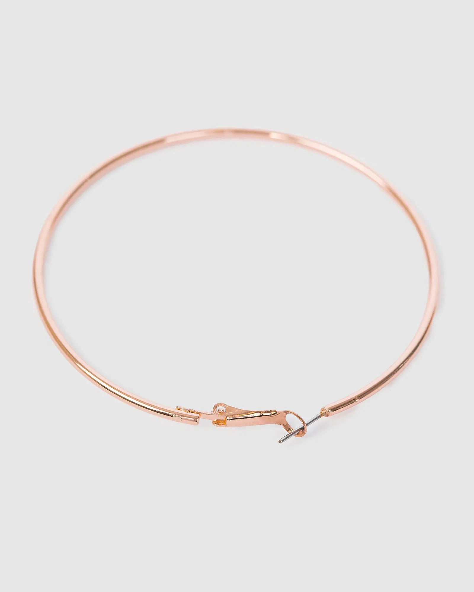 Rose Gold Fine Hoop Earrings - 70mm sold by Collete Hayman product image thumbnail 3