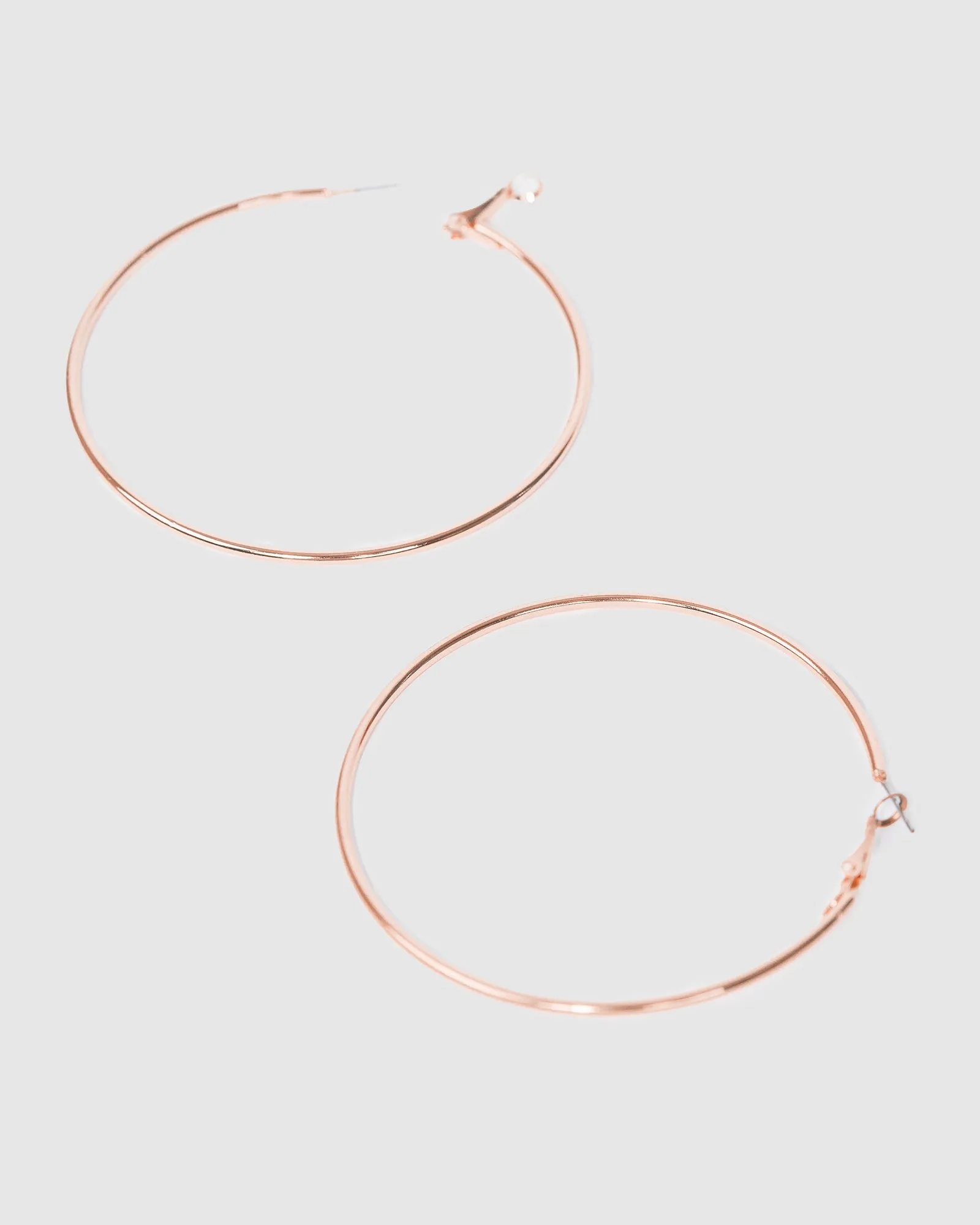 Rose Gold Fine Hoop Earrings - 70mm sold by Collete Hayman product image thumbnail 2
