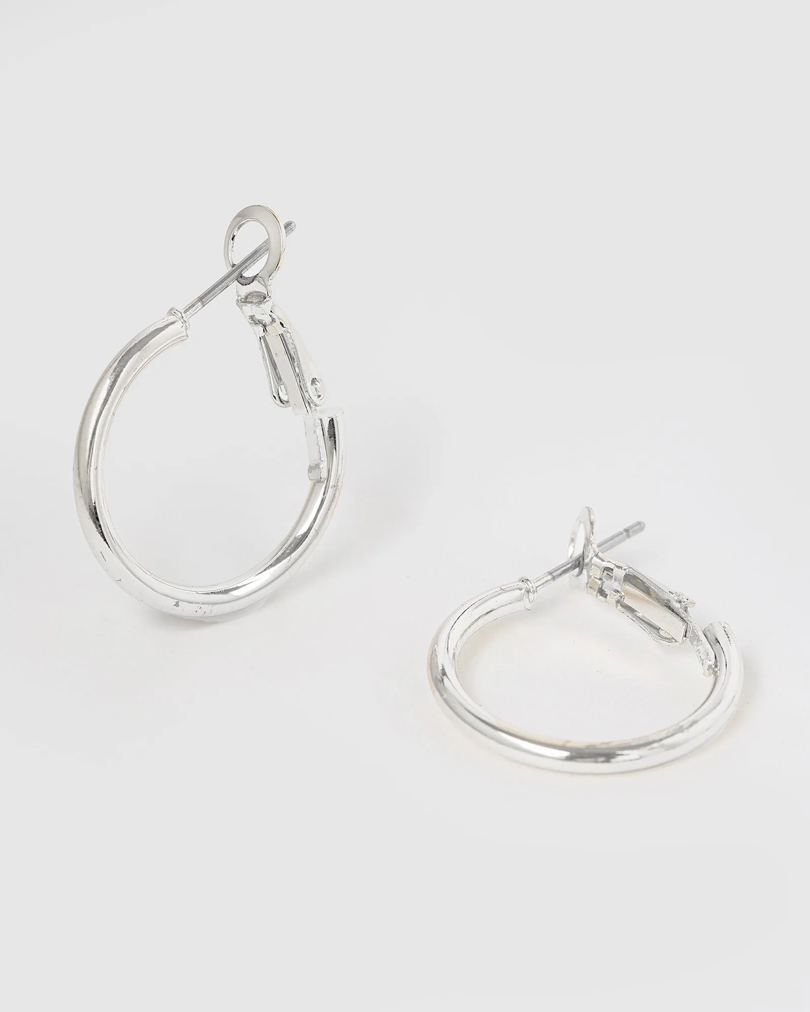 Silver Fine Hoop Earrings - 20mm sold by Collete Hayman