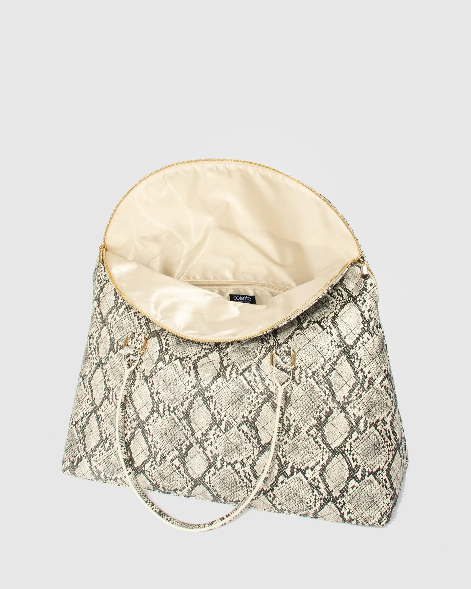Python Ailiey Quilted Zip Top Weekender Bag sold by Collete Hayman product image thumbnail 5