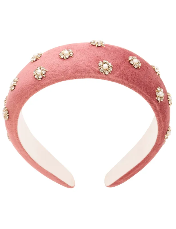 BAROQUE PADDED VELVET HEADBAND sold by Collete Hayman