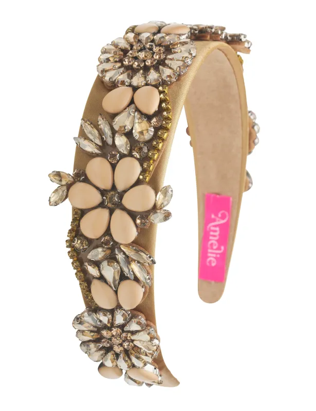 FLORA EMBELLISHED WIDE HEADBAND sold by Collete Hayman