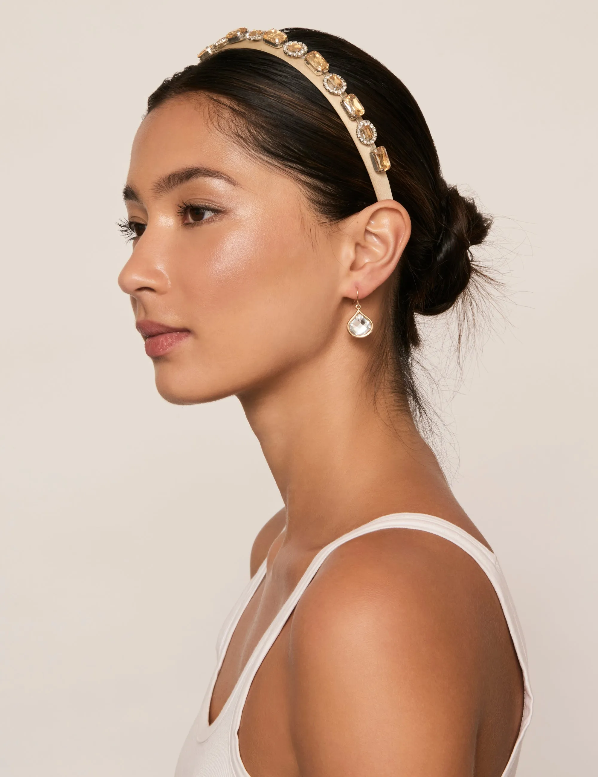 Champagne Bejewelled Narrow Headband sold by Collete Hayman product image thumbnail 2