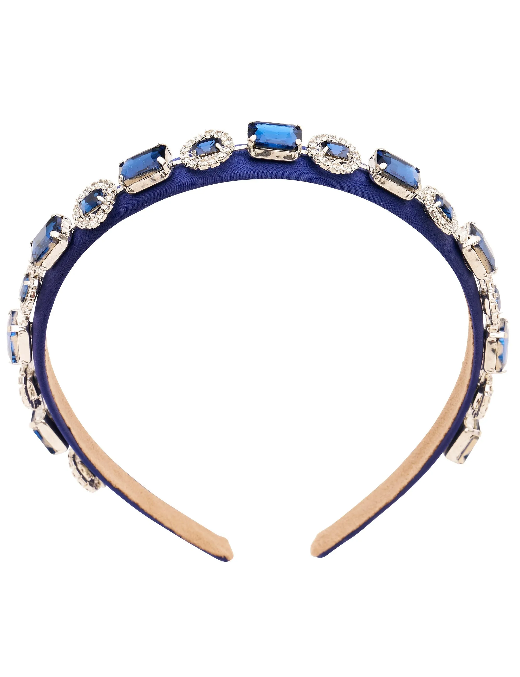 Navy Bejewelled Narrow Headband sold by Collete Hayman