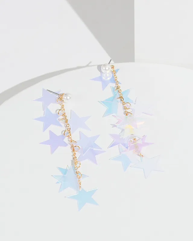 Multi Colour Holographic Stars Earrings sold by Collete Hayman