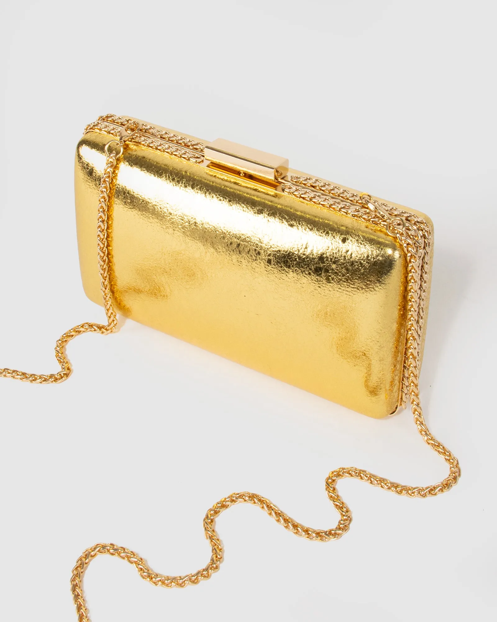 Gold Steph Chain Clutch sold by Collete Hayman product image thumbnail 4