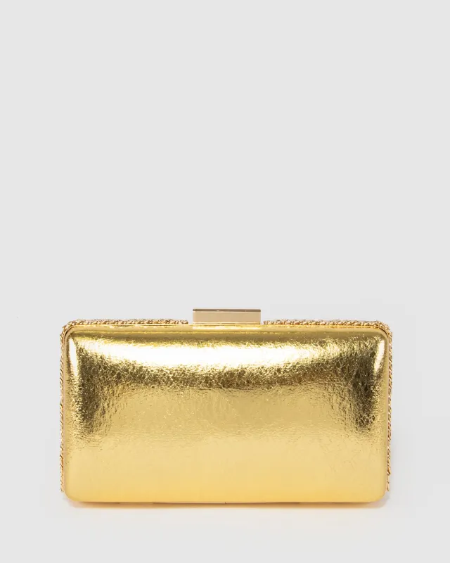 Gold Steph Chain Clutch sold by Collete Hayman