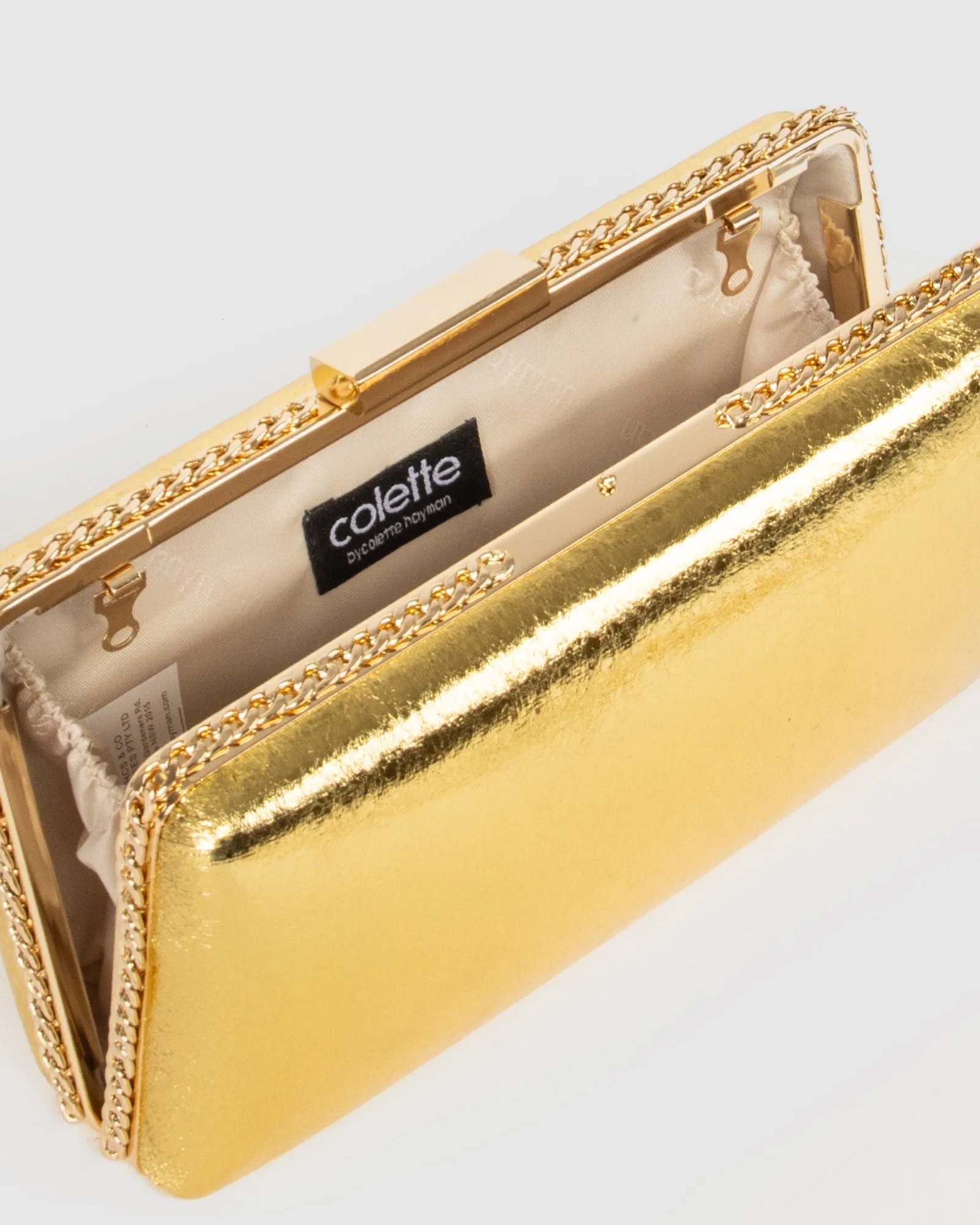 Gold Steph Chain Clutch sold by Collete Hayman product image thumbnail 5