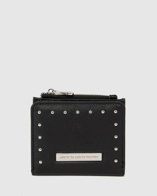 Black Stud Mini Han Wallet sold by Collete Hayman