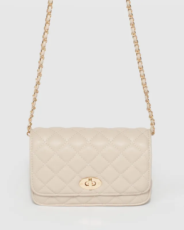 Ivory Eboni Quilted Crossbody Bag sold by Collete Hayman