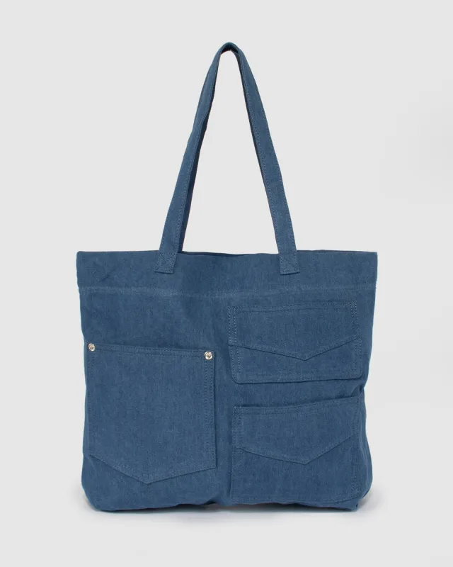 Blue Clara Denim Tote sold by Collete Hayman