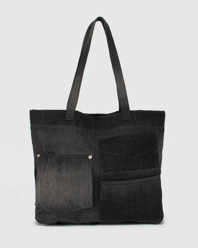 Grey Clara Denim Tote sold by Collete Hayman