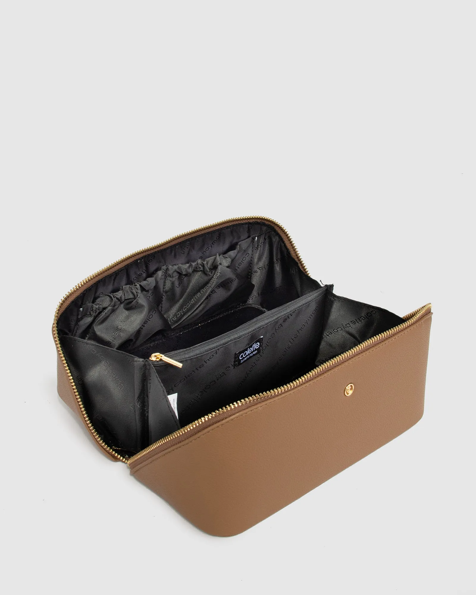 Caramel Fold Out Cosmetic Case sold by Collete Hayman product image thumbnail 4