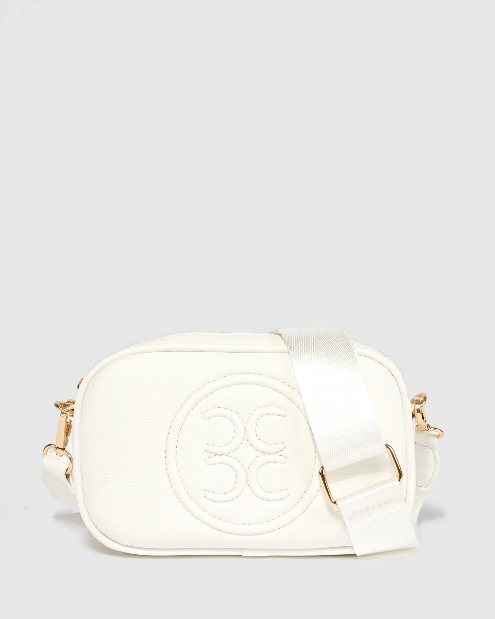 White Amalia Logo Crossbody sold by Collete Hayman