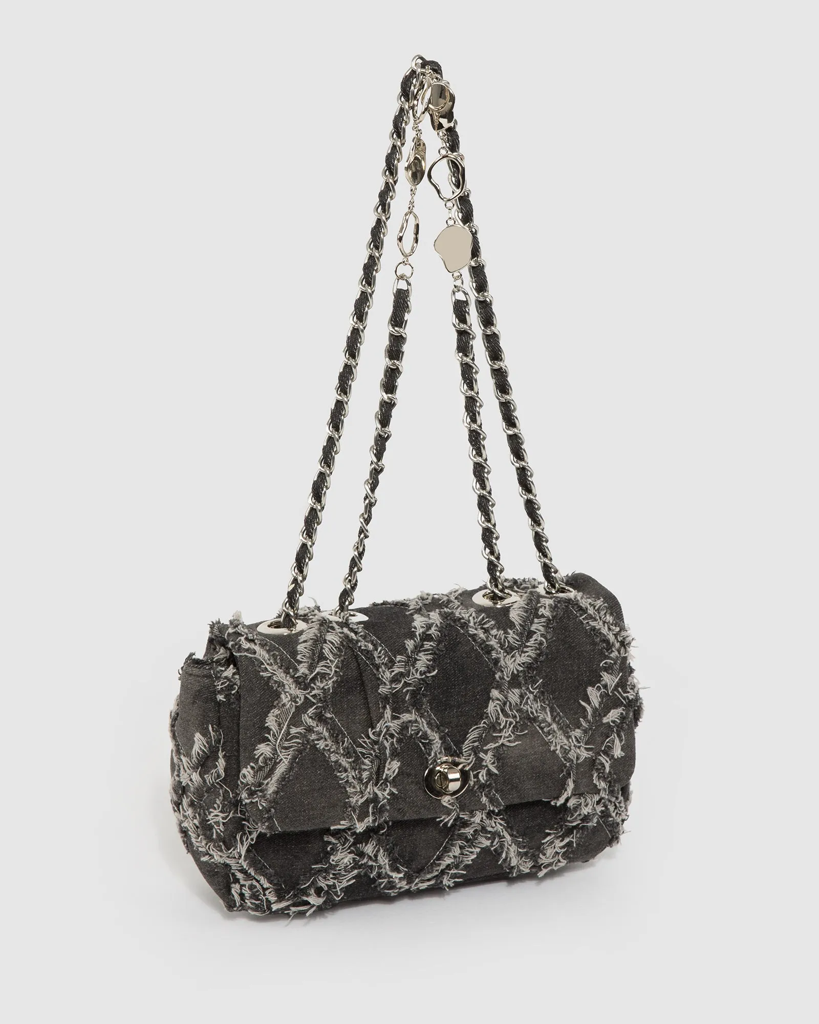 Black Gianna Chambray Crossbody Bag sold by Collete Hayman product image thumbnail 4
