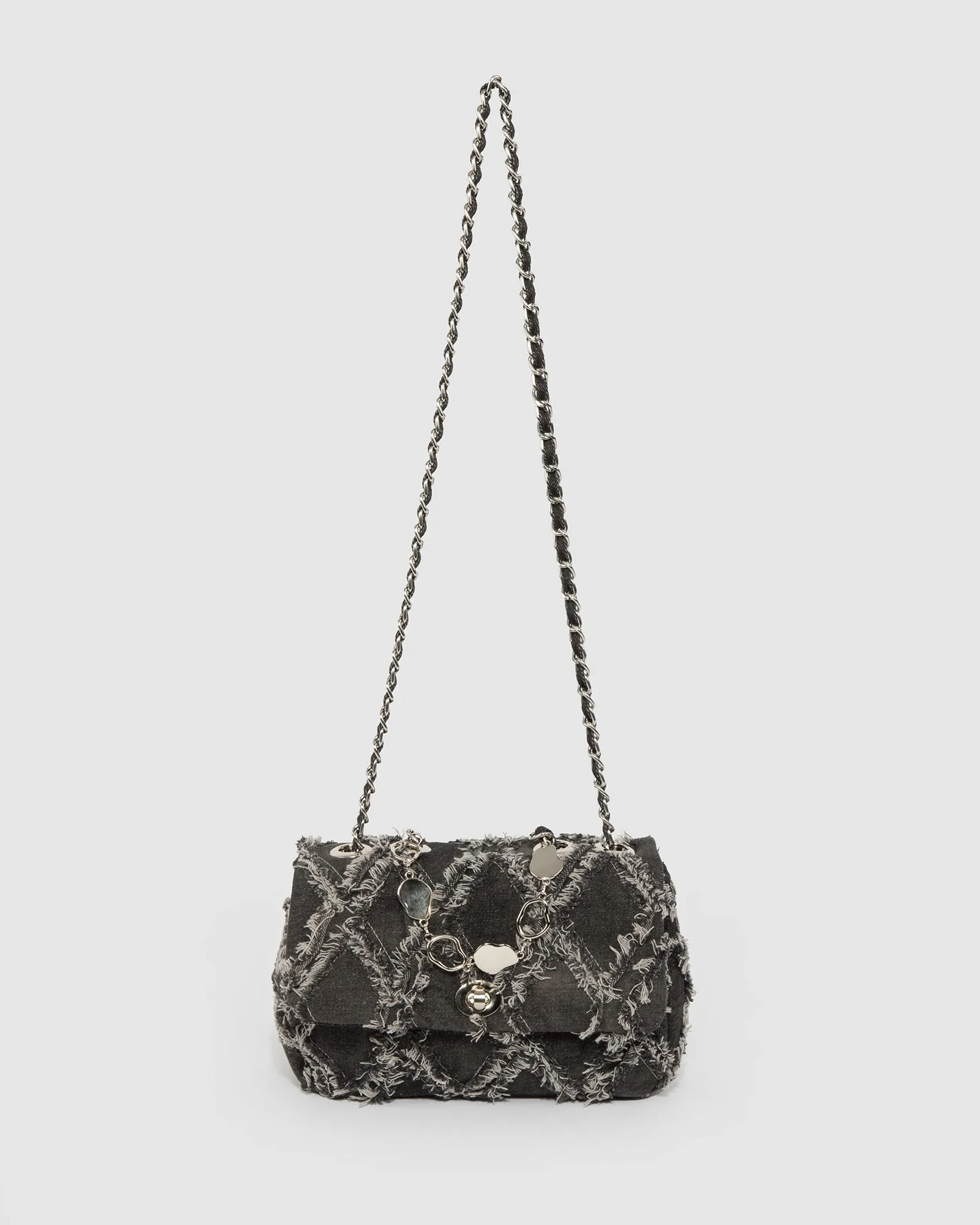 Black Gianna Chambray Crossbody Bag sold by Collete Hayman product image thumbnail 3