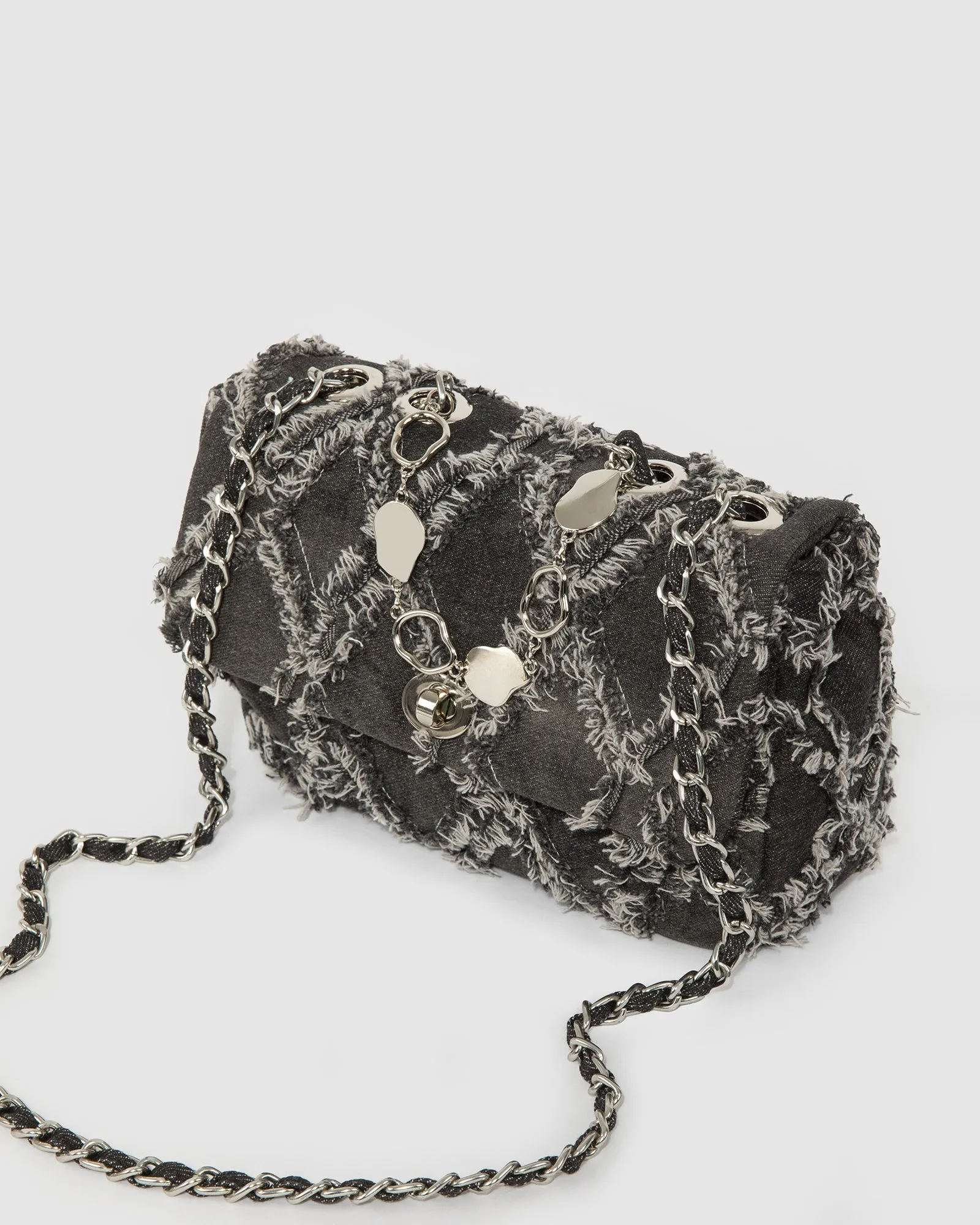 Black Gianna Chambray Crossbody Bag sold by Collete Hayman product image thumbnail 5