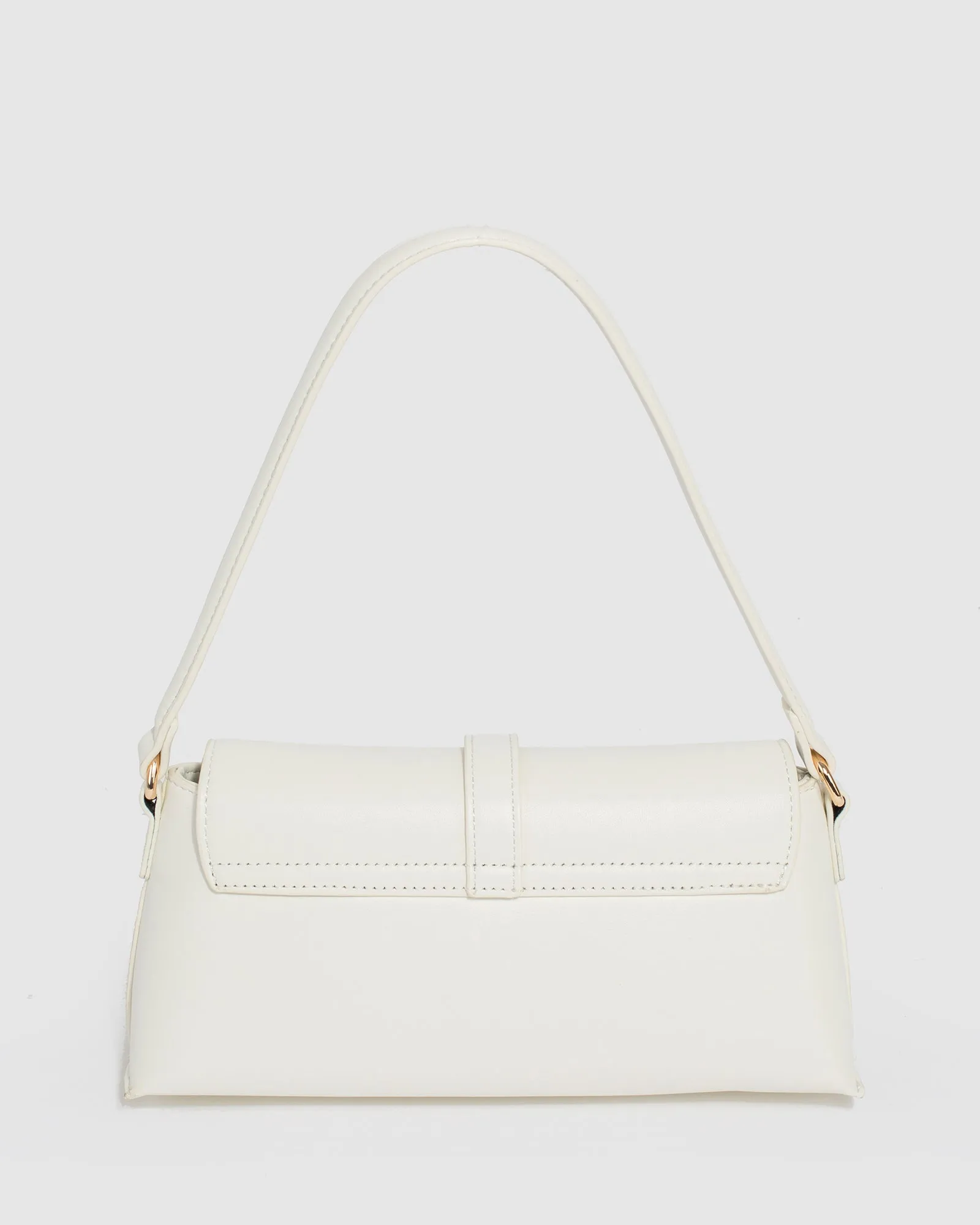 White Sasha Buckle Shoulder Bag sold by Collete Hayman product image thumbnail 4