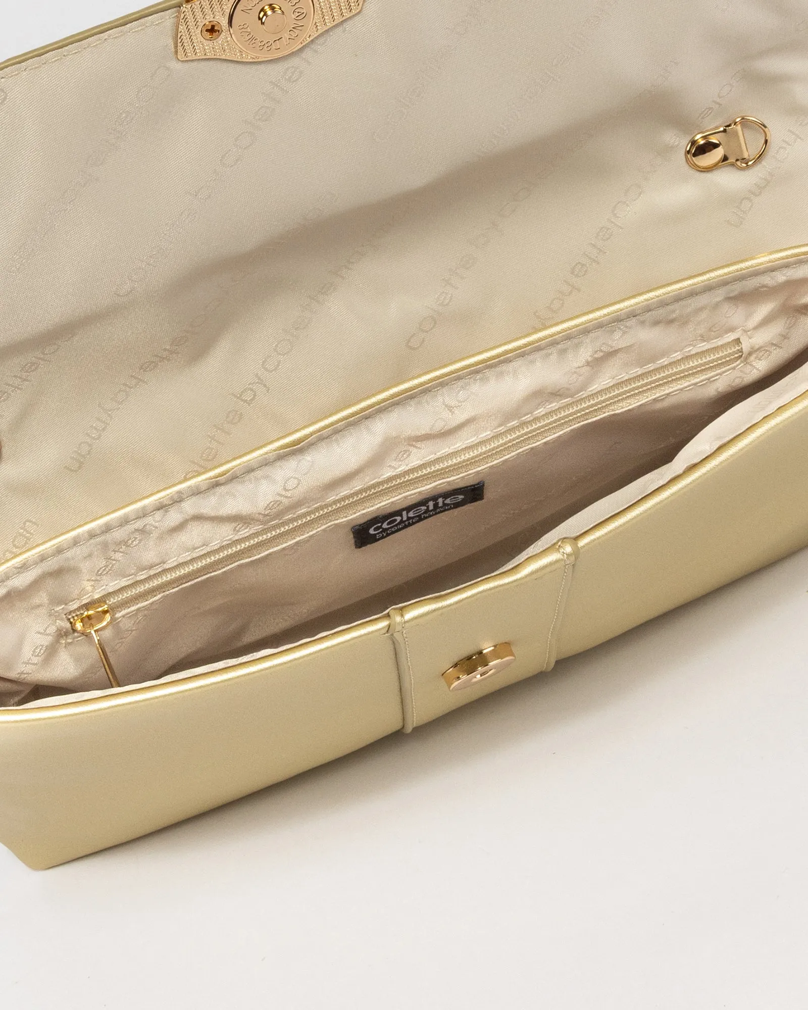 Gold Polly Flap Clutch sold by Collete Hayman product image thumbnail 5