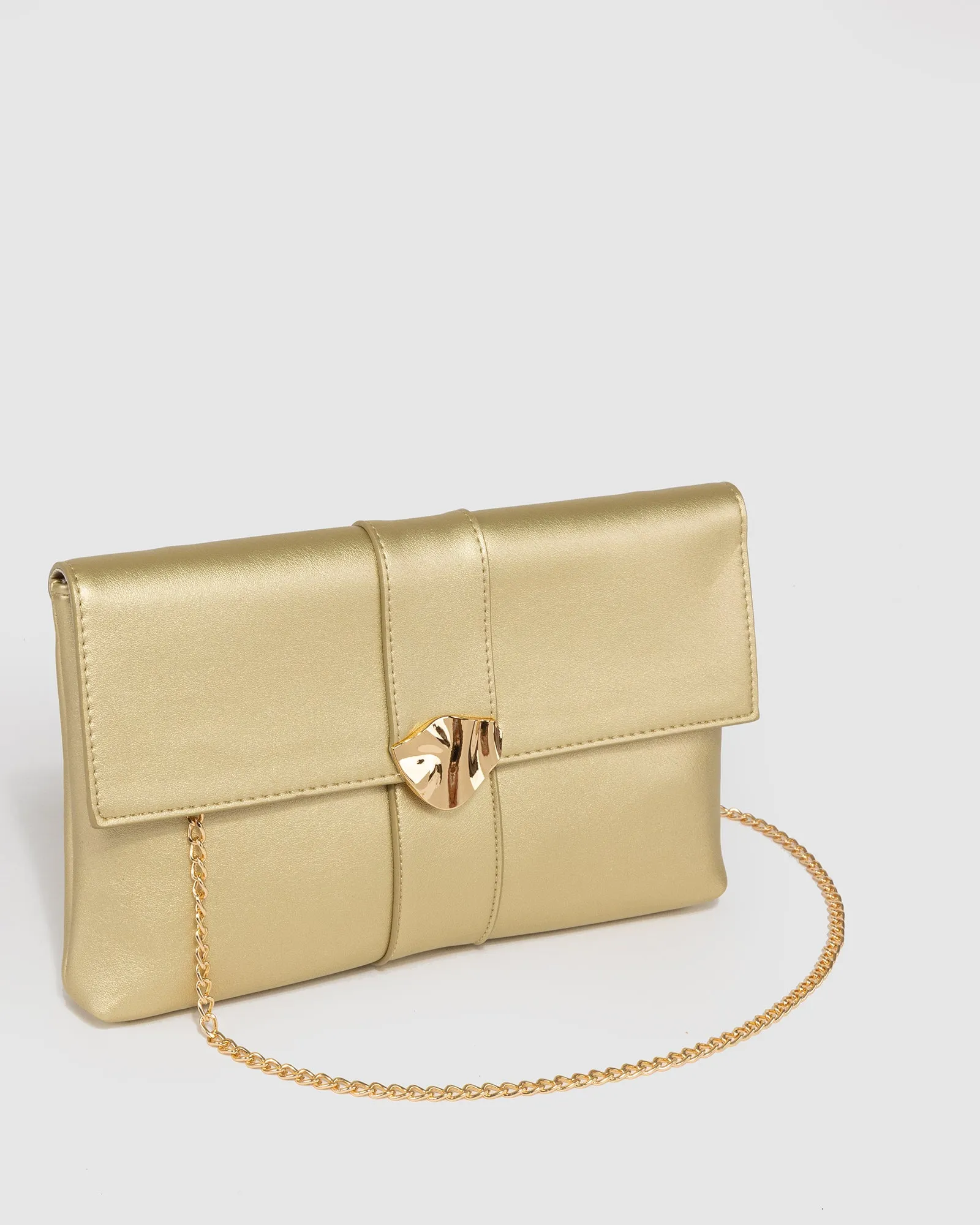 Gold Polly Flap Clutch sold by Collete Hayman product image thumbnail 2