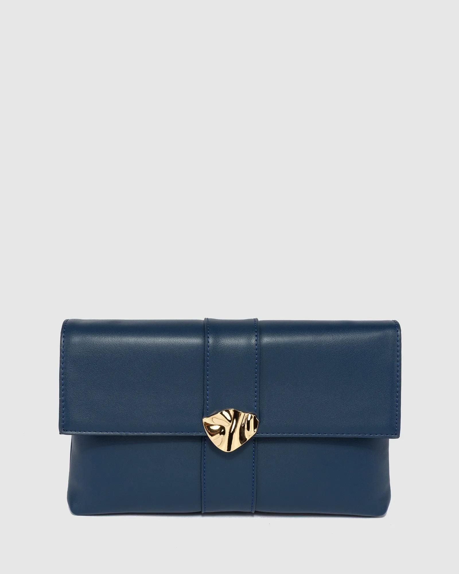 Navy Polly Flap Clutch sold by Collete Hayman