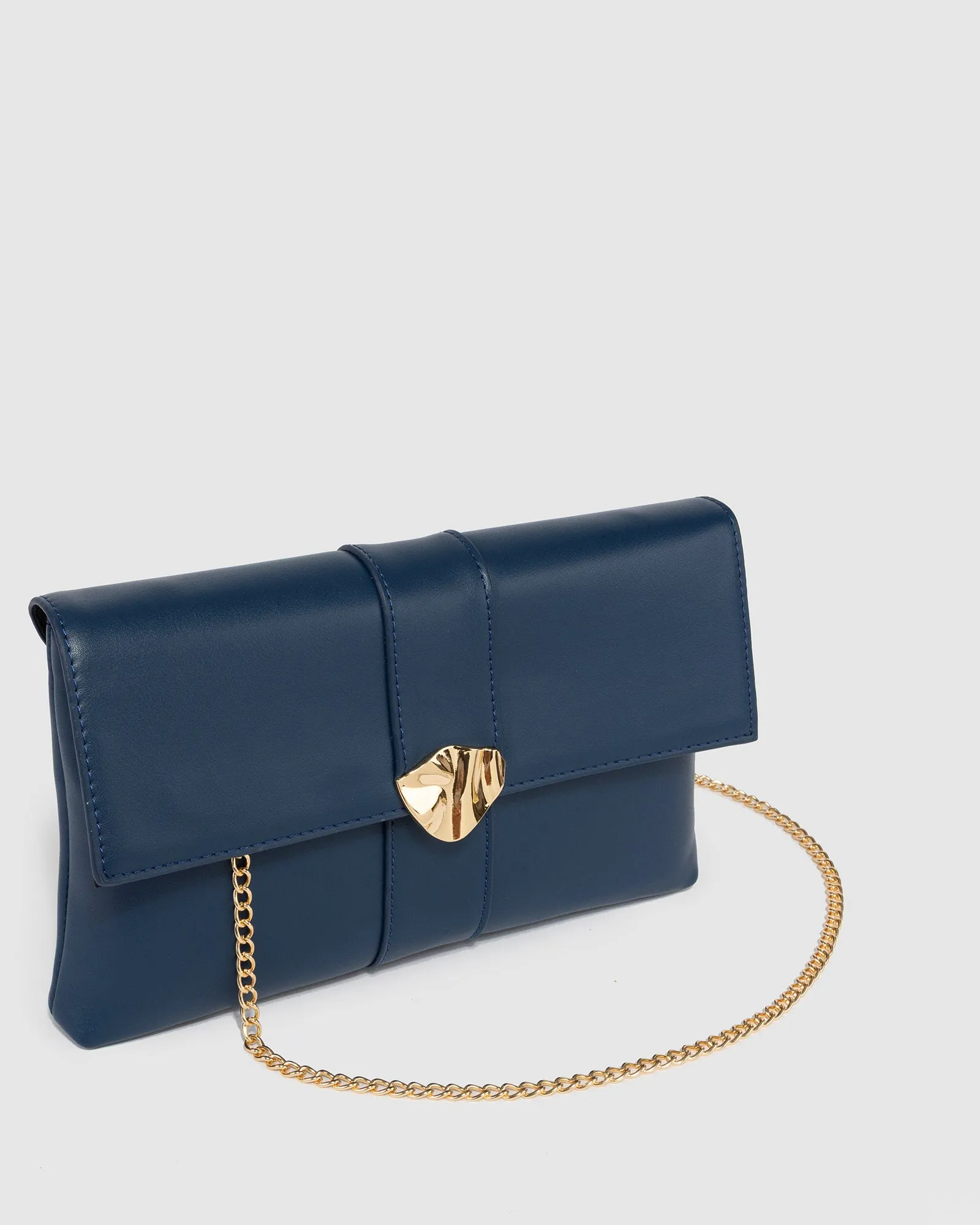 Navy Polly Flap Clutch sold by Collete Hayman product image thumbnail 2