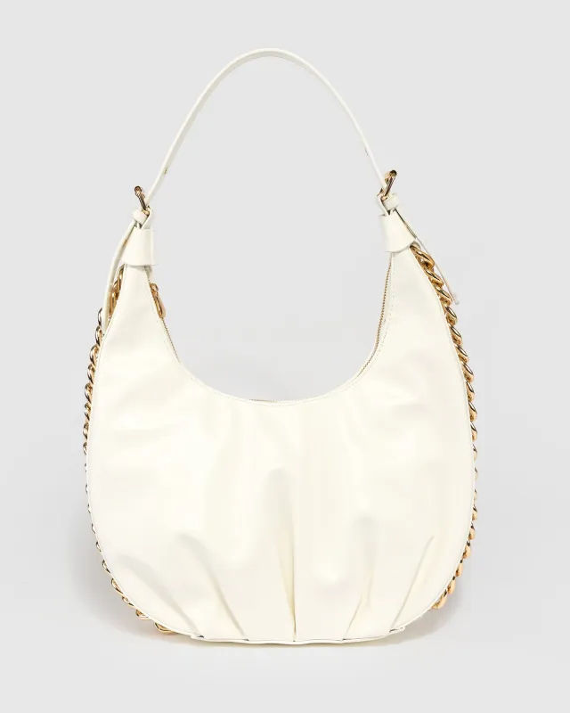 White Becky Chain Shoulder made by Collete Hayman