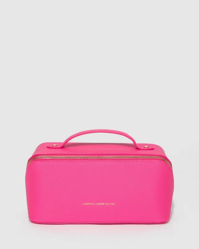 Pink Fold Out Cosmetic Case sold by Collete Hayman