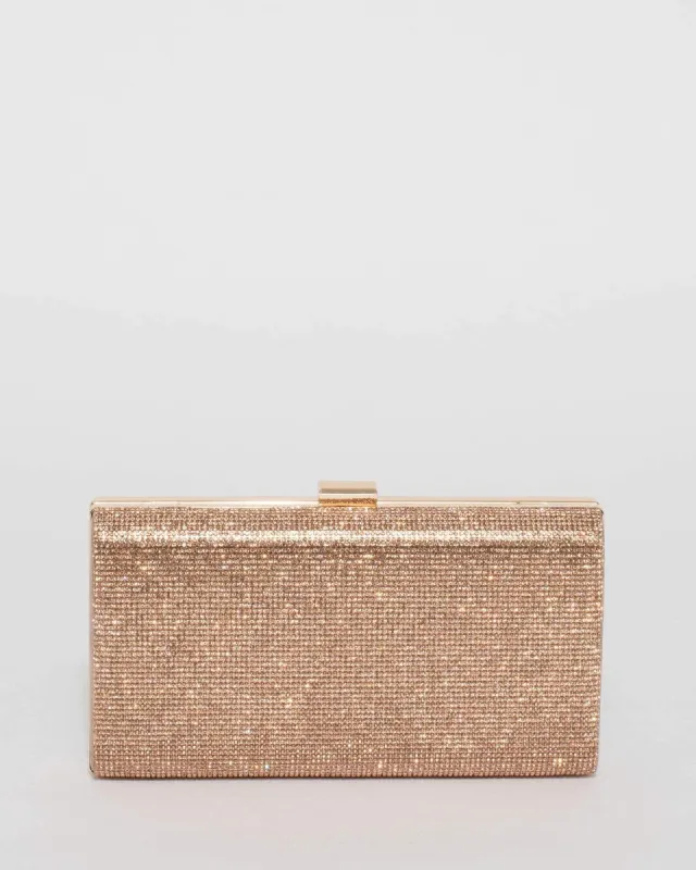 Rose Gold Margot Hardware Clutch Bag sold by Collete Hayman