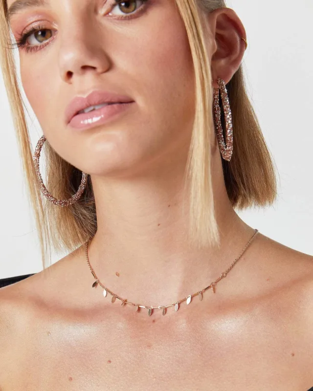 Gold Fine Double Leaf Detail Necklace sold by Collete Hayman