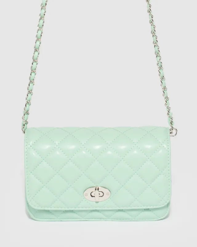 Eboni Quilted Green Crossbody Bag sold by Collete Hayman