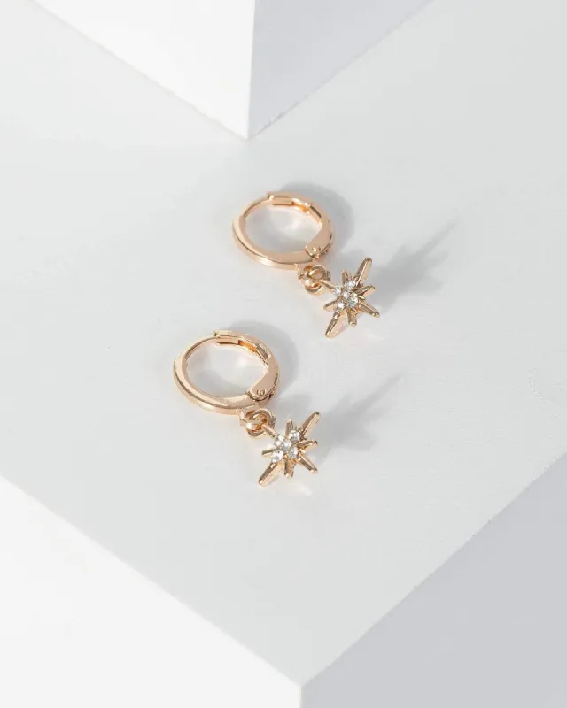 Gold Star Huggie Hoop Earrings sold by Collete Hayman