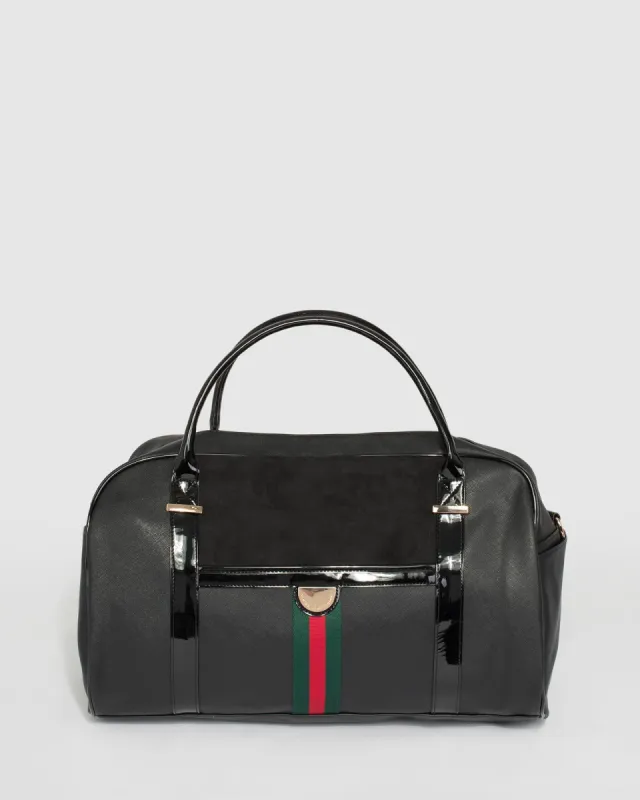 Black Halle Webbing Weekender sold by Collete Hayman