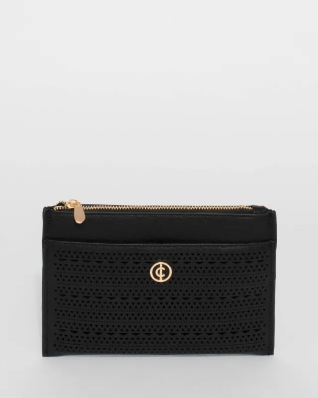 Black Adalyn Punchout Purse sold by Collete Hayman