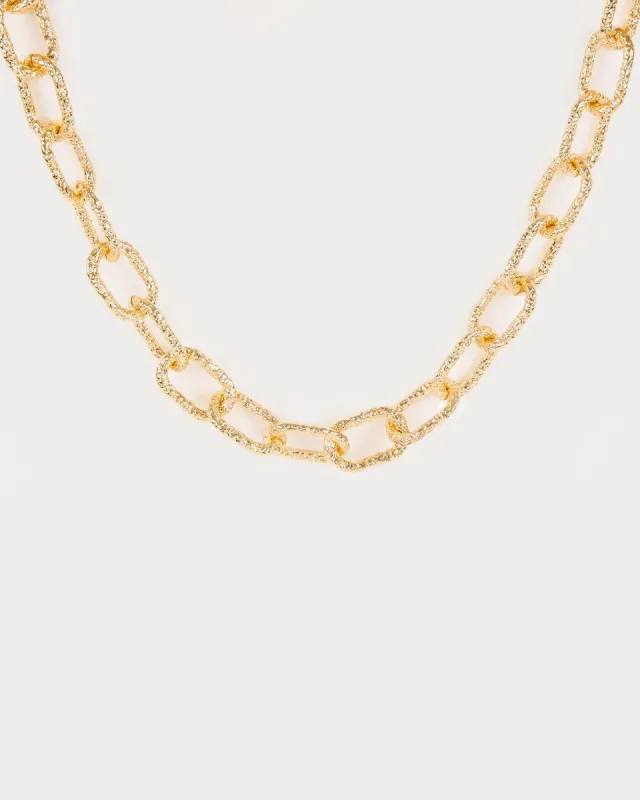 Gold Chunky Textured Chain Necklace sold by Collete Hayman
