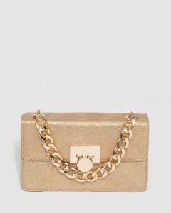 Gold Nynke Ring Handle Bag sold by Collete Hayman