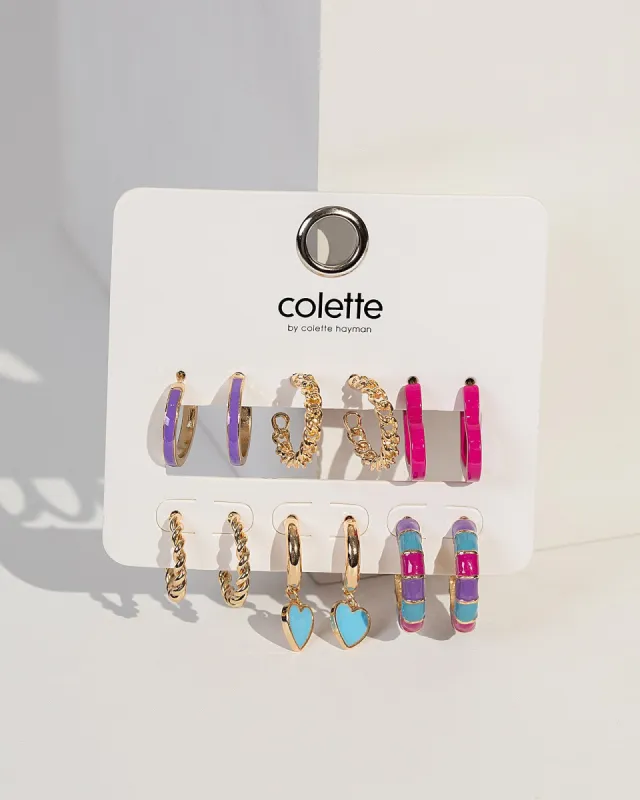 Multi Colour Heart Earring Pack sold by Collete Hayman