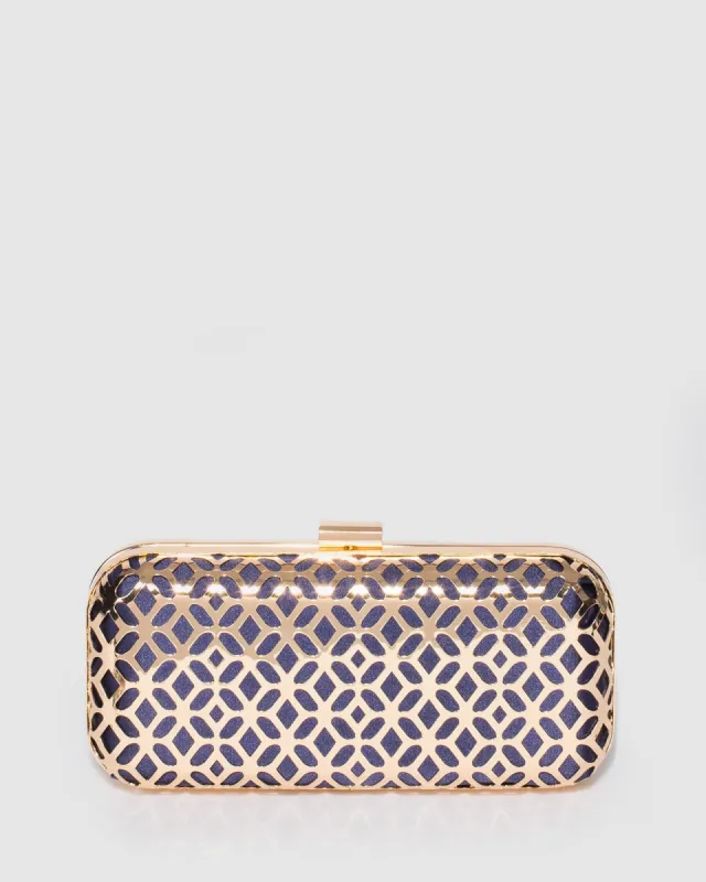 Gold Alana Metal Clutch Bag sold by Collete Hayman