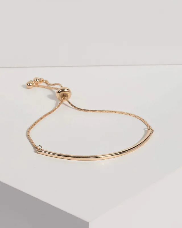 Gold Metal Bar Bracelet sold by Collete Hayman